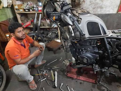 Motor Cycle Repairing at Home